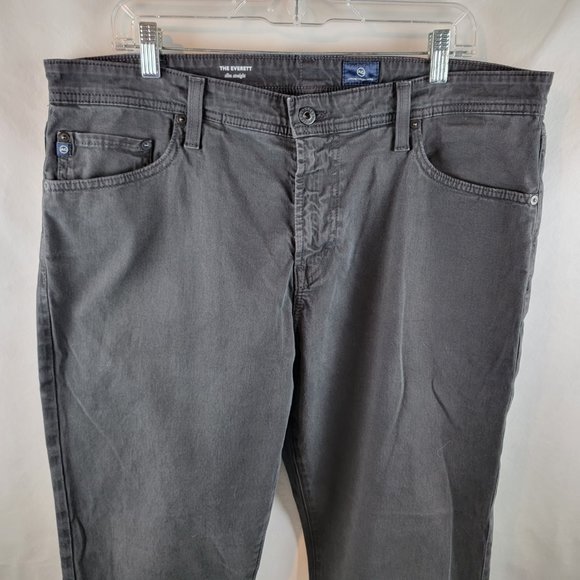 AG Adriano Goldschmied Pants Mens 38x32 Gray The Everett Slim Straight Stretch - Picture 3 of 10